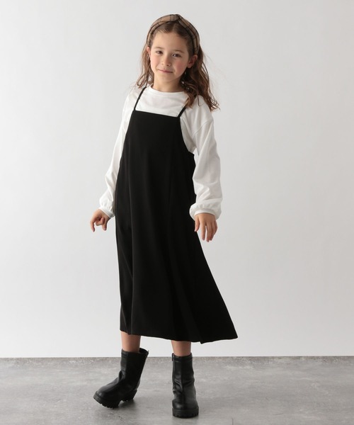 GLOBAL WORK(グローバルワーク)の「イージーケアキャミワンピース/183518(ワンピース・キッズ・ブラック/ブラック系その他・100cm/110cm/120cm/130cm/140cm/150cm/160cm)」の3枚目の写真