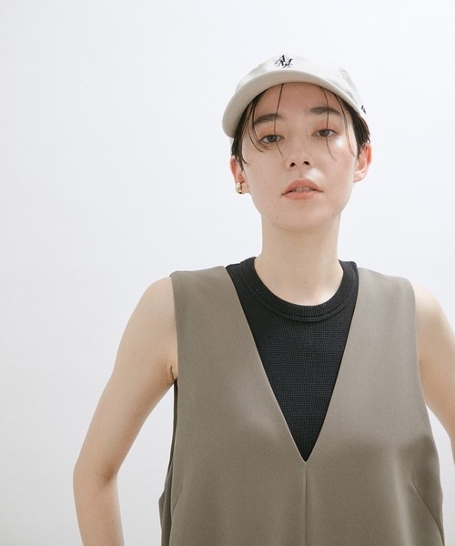 SALON adam et rope'(サロン アダム エ ロペ)の「【Smile Cotton】ノースリーブプルオーバー/タンクトップ(Tシャツ/カットソー・レディース・ブラック/グリーン系その他/ホワイト・FREE)」の18枚目の写真