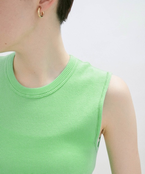 SALON adam et rope'(サロン アダム エ ロペ)の「【Smile Cotton】ノースリーブプルオーバー/タンクトップ(Tシャツ/カットソー・レディース・ブラック/グリーン系その他/ホワイト・FREE)」の16枚目の写真