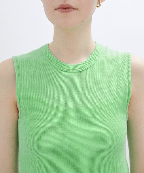 SALON adam et rope'(サロン アダム エ ロペ)の「【Smile Cotton】ノースリーブプルオーバー/タンクトップ(Tシャツ/カットソー・レディース・ブラック/グリーン系その他/ホワイト・FREE)」の15枚目の写真