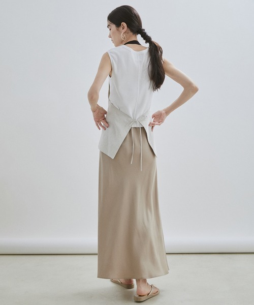 SALON adam et rope'(サロン アダム エ ロペ)の「【Smile Cotton】ノースリーブプルオーバー/タンクトップ(Tシャツ/カットソー・レディース・ブラック/グリーン系その他/ホワイト・FREE)」の22枚目の写真