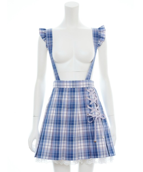 Secret Honey（シークレットハニー）の「サイドレースアッププリーツスカート（スカート・レディース・レッド/ピンク/ダークブラック/ライトピンク/ブラックミックス/ブルー/ネイビー/ピンク系その他/ブルー系その他3・MEDIUM）」の21枚目の写真