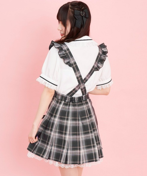 Secret Honey（シークレットハニー）の「サイドレースアッププリーツスカート（スカート・レディース・レッド/ピンク/ダークブラック/ライトピンク/ブラックミックス/ブルー/ネイビー/ピンク系その他/ブルー系その他3・MEDIUM）」の17枚目の写真