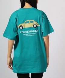 VOLKS WAGEN プリントクルーネック半袖Tシャツ
