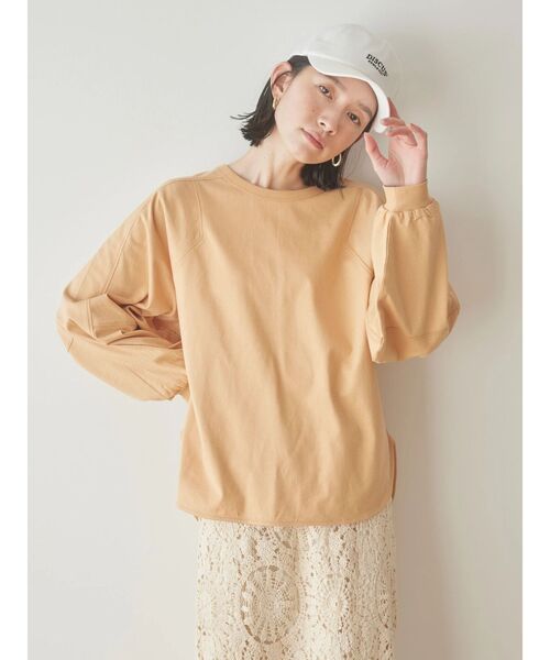 AMERICAN HOLIC(アメリカンホリック)の「ボリュームスリーブカットプルオーバー(Tシャツ/カットソー・レディース・アイボリー/ブルー/チャコールグレー/グリーン系その他3/オレンジ・L/M)」の12枚目の写真