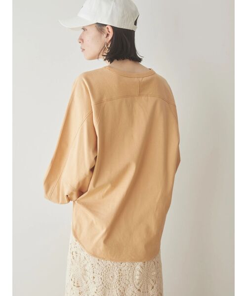 AMERICAN HOLIC(アメリカンホリック)の「ボリュームスリーブカットプルオーバー(Tシャツ/カットソー・レディース・アイボリー/ブルー/チャコールグレー/グリーン系その他3/オレンジ・L/M)」の6枚目の写真