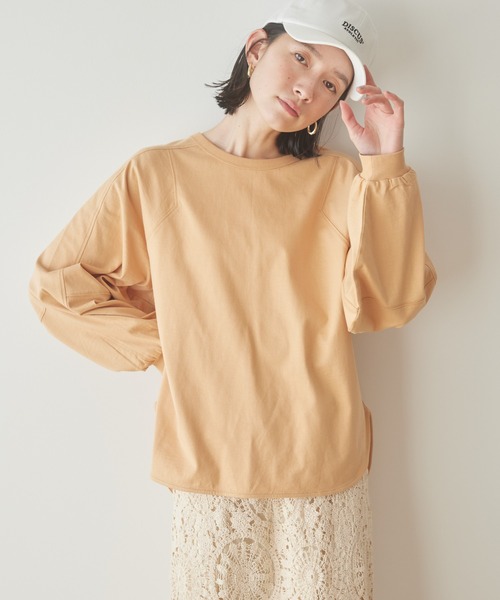 AMERICAN HOLIC(アメリカンホリック)の「ボリュームスリーブカットプルオーバー(Tシャツ/カットソー・レディース・アイボリー/ブルー/チャコールグレー/グリーン系その他3/オレンジ・L/M)」の5枚目の写真