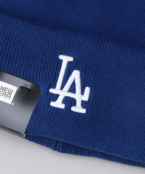 FREAK'S STORE(フリークスストア)の「NEW ERA/ニューエラ Basic Cuff Knit LA/ベーシックカフニット ロサンゼルスドジャース(ロゴニットキャップ)(ニットキャップ/ビーニー・レディース・サックスブルー・ONE SIZE)」の3枚目の写真