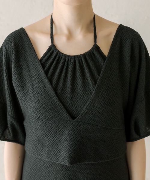 COLLAGE GALLARDAGALANTE(コラージュガリャルダガランテ)の「【OT】ホルターネックセットワンピース/マルチウェイ/2点セットアイテム(ワンピース・レディース・ブラック/ブラウン/ブルー・FREE)」の14枚目の写真