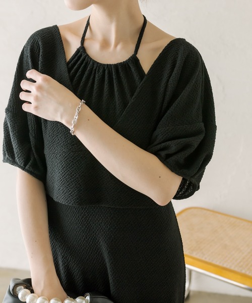 COLLAGE GALLARDAGALANTE(コラージュガリャルダガランテ)の「【OT】ホルターネックセットワンピース/マルチウェイ/2点セットアイテム(ワンピース・レディース・ブラック/ブラウン/ブルー・FREE)」の15枚目の写真