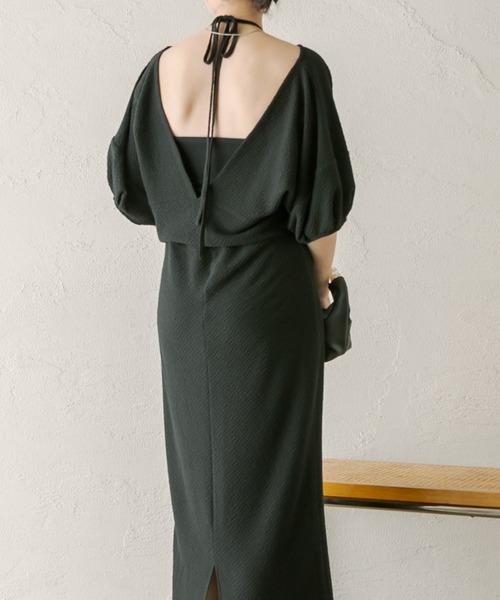 COLLAGE GALLARDAGALANTE(コラージュガリャルダガランテ)の「【OT】ホルターネックセットワンピース/マルチウェイ/2点セットアイテム(ワンピース・レディース・ブラック/ブラウン/ブルー・FREE)」の16枚目の写真