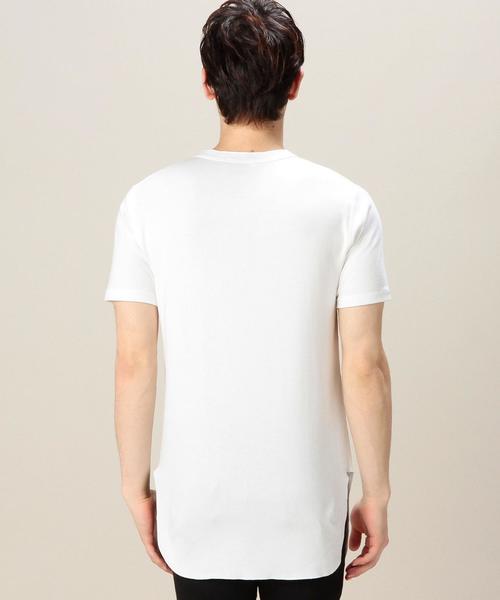 MONKEY TIME（モンキータイム）の「＜monkey time＞ 30フライス ロング ヘンリーネック Tシャツ◆（Tシャツ/カットソー・メンズ・ホワイト/グレー・SMALL/MEDIUM/LARGE）」の6枚目の写真