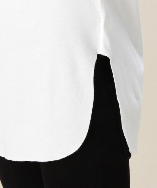 MONKEY TIME（モンキータイム）の「＜monkey time＞ 30フライス ロング ヘンリーネック Tシャツ◆（Tシャツ/カットソー・メンズ・ホワイト/グレー・SMALL/MEDIUM/LARGE）」の4枚目の写真