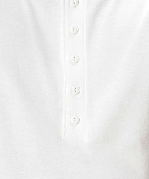 MONKEY TIME（モンキータイム）の「＜monkey time＞ 30フライス ロング ヘンリーネック Tシャツ◆（Tシャツ/カットソー・メンズ・ホワイト/グレー・SMALL/MEDIUM/LARGE）」の5枚目の写真