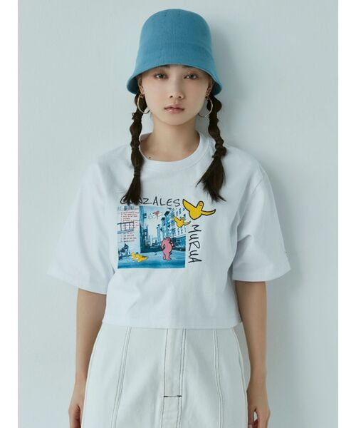 Mark Gonzales（マーク・ゴンザレス）の「MURUA×(What it isNt)ART BY MARK GONZALES フロントフォトTシャツ（Tシャツ/カットソー・レディース・ホワイト/ダークグレー・FREE）」の8枚目の写真
