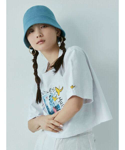 Mark Gonzales（マーク・ゴンザレス）の「MURUA×(What it isNt)ART BY MARK GONZALES フロントフォトTシャツ（Tシャツ/カットソー・レディース・ホワイト/ダークグレー・FREE）」の9枚目の写真
