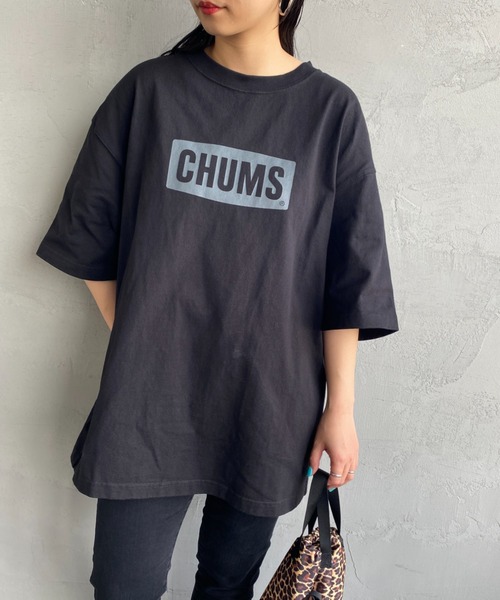 CHUMS（チャムス）の「[CHUMS/チャムス] ヘビーウェイト チャムスロゴプリントTシャツ（Tシャツ/カットソー・レディース・ホワイト/ブラック/グレイッシュベージュ・M/L/XL）」の21枚目の写真