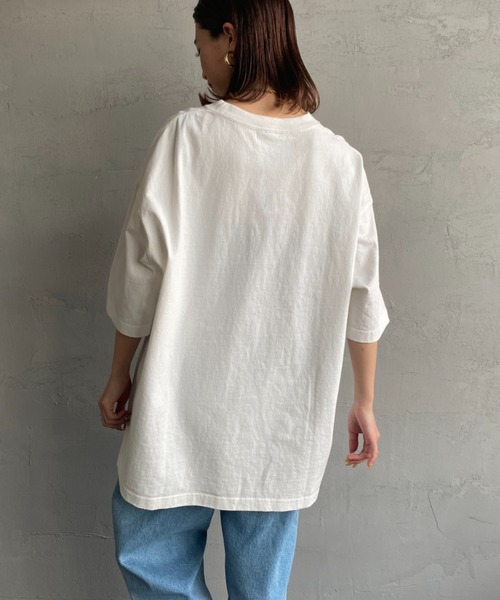 CHUMS（チャムス）の「[CHUMS/チャムス] ヘビーウェイト チャムスロゴプリントTシャツ（Tシャツ/カットソー・レディース・ホワイト/ブラック/グレイッシュベージュ・M/L/XL）」の14枚目の写真