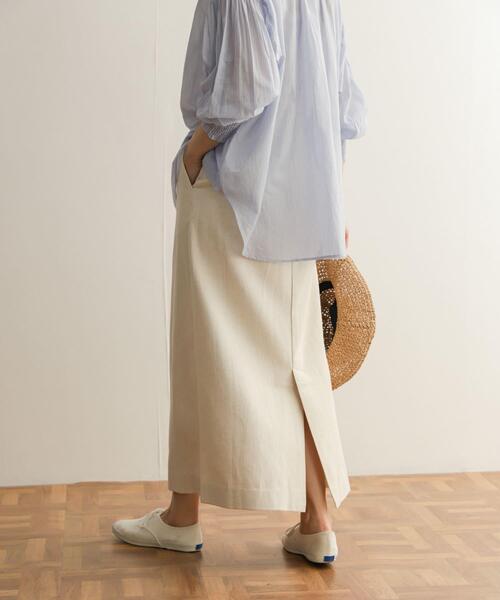 URBAN RESEARCH DOORS（アーバンリサーチドアーズ）の「コットンリネングルカスカート（スカート・レディース・ナチュラル/ベージュ・SMALL/MEDIUM）」の4枚目の写真