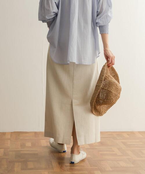 URBAN RESEARCH DOORS（アーバンリサーチドアーズ）の「コットンリネングルカスカート（スカート・レディース・ナチュラル/ベージュ・SMALL/MEDIUM）」の5枚目の写真