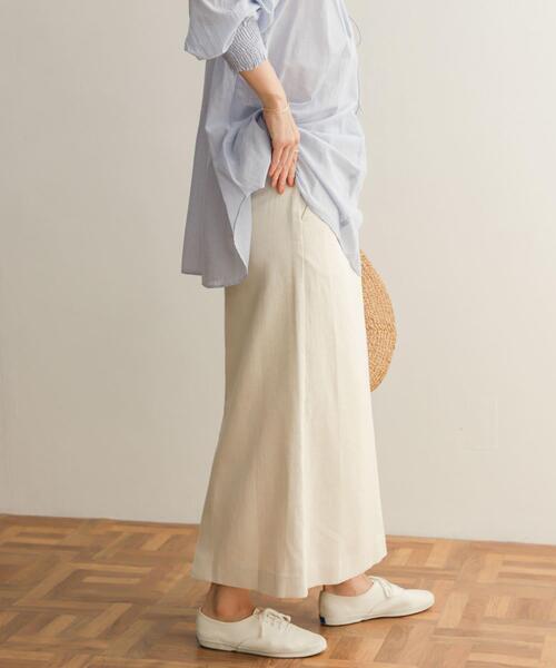 URBAN RESEARCH DOORS（アーバンリサーチドアーズ）の「コットンリネングルカスカート（スカート・レディース・ナチュラル/ベージュ・SMALL/MEDIUM）」の6枚目の写真