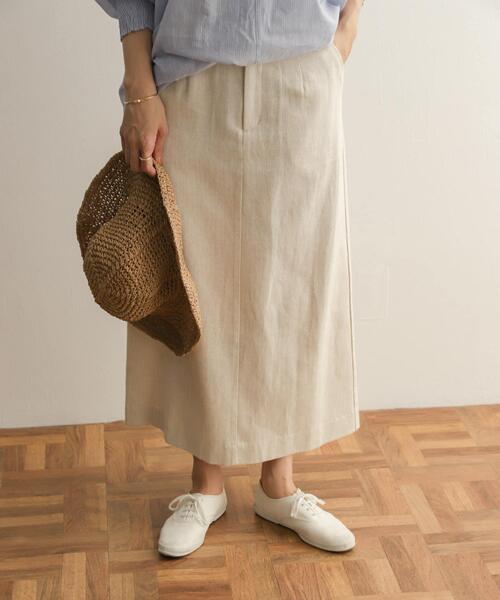 URBAN RESEARCH DOORS（アーバンリサーチドアーズ）の「コットンリネングルカスカート（スカート・レディース・ナチュラル/ベージュ・SMALL/MEDIUM）」の9枚目の写真