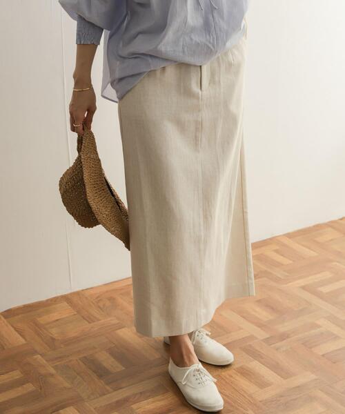 URBAN RESEARCH DOORS（アーバンリサーチドアーズ）の「コットンリネングルカスカート（スカート・レディース・ナチュラル/ベージュ・SMALL/MEDIUM）」の11枚目の写真