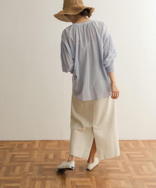 URBAN RESEARCH DOORS（アーバンリサーチドアーズ）の「コットンリネングルカスカート（スカート・レディース・ナチュラル/ベージュ・SMALL/MEDIUM）」の13枚目の写真