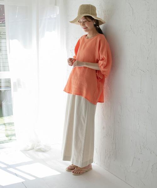 URBAN RESEARCH DOORS（アーバンリサーチドアーズ）の「コットンリネングルカスカート（スカート・レディース・ナチュラル/ベージュ・SMALL/MEDIUM）」の18枚目の写真