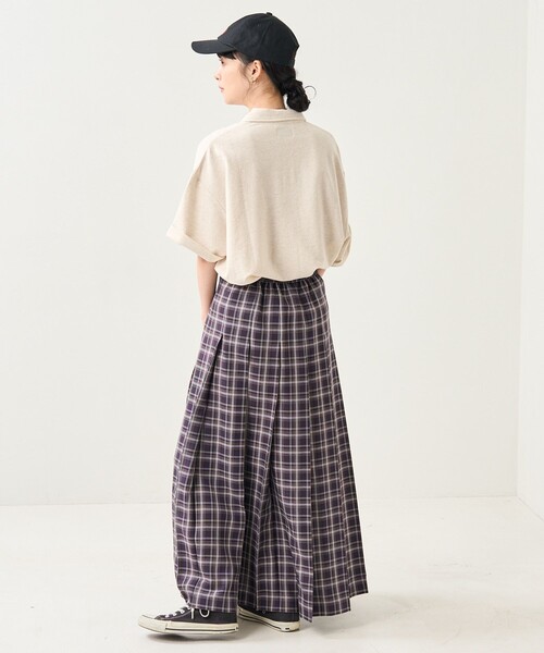 FREAK'S STORE（フリークスストア）の「サマーチェックプリーツスカート（スカート・レディース・ネイビー/イエロー/グリーン・ﾌﾘ-）」の10枚目の写真