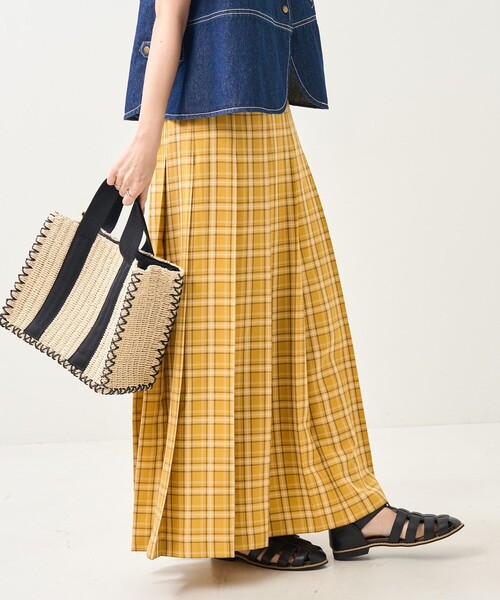 madder madderネイビーグリーンチェックプリーツスカート アーバンリサーチ ドアーズ URBAN RESEARCH DOORS 【予約】『WEB