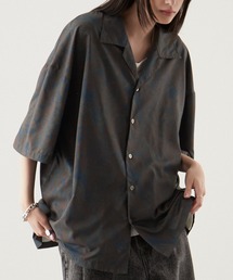 Alfred Alex | サテン マルチパターン オーバーサイズ/ビッグシルエット オープンカラーシャツ/総柄シャツ 半袖(シャツ/ブラウス)