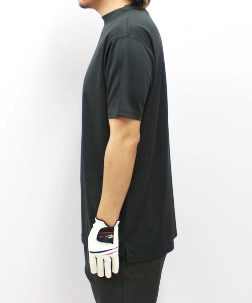 SHISKY（シスキー）の「【GOLF】ゴルフウェア　モックネックT（Tシャツ/カットソー・メンズ・チャコール/ブラック/オフホワイト・M/L/XL）」の9枚目の写真