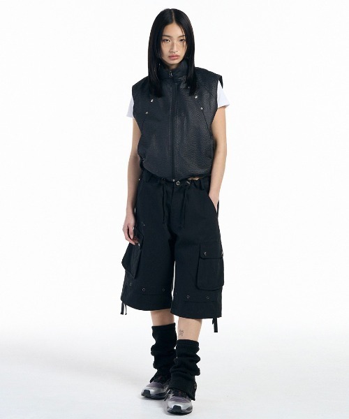 韓国ブランド SETUP‐EXE セットアップエグゼ Star stud embossed Vest スタッズ ベスト オーバーサイズベスト