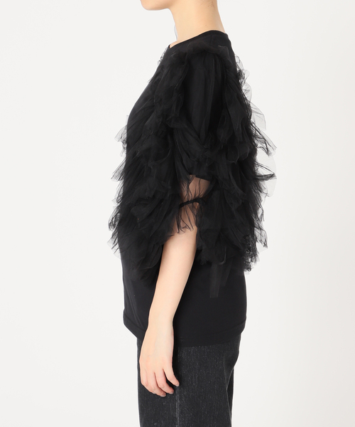 VIVIANO/ヴィヴィアーノ】《STUDIOUS別注》Tulle Lyered T-shirt