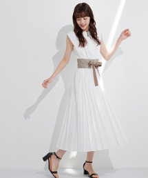 LADYMADE | スクエアショルダープリーツシャツワンピース(シャツワンピース)