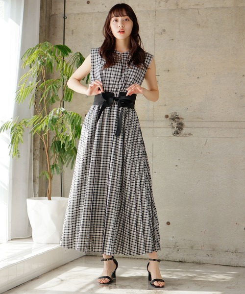 LADYMADE（レディメイド）の「スクエアショルダープリーツシャツワンピース（シャツワンピース・レディース・オフホワイト/ブラック/その他1・S/M）」の12枚目の写真