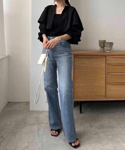 CAPRICIEUX LE'MAGE（カプリシューレマージュ）の「ケープ襟ボレロシャツ（シャツ/ブラウス・レディース・ホワイト/ブラック/ベージュ・FREE）」の15枚目の写真