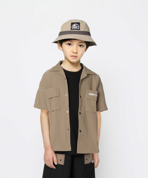 CAMP7(キャンプセブン)の「【CAMP7】マチポケットシャツ(シャツ/ブラウス・キッズ・ライトベージュ/ブルー/ベージュ/ブラック・140/160/130/105/120/150)」の3枚目の写真