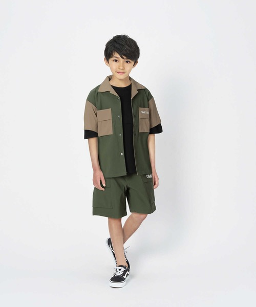 CAMP7(キャンプセブン)の「【CAMP7】マチポケットシャツ(シャツ/ブラウス・キッズ・ライトベージュ/ブルー/ベージュ/ブラック・140/160/130/105/120/150)」の9枚目の写真