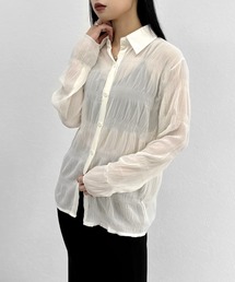 【ZOZOTOWN限定】Shirring sheer shirt / シャーリングシアーシャツ