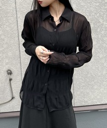 【ZOZOTOWN限定】Shirring sheer shirt / シャーリングシアーシャツ