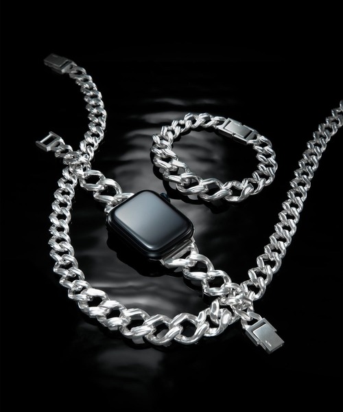 LINK CHAIN GRADATION SILVER BRACELET / リンク チェーン