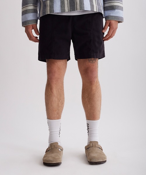 Saturdays NYC（サタデーズ ニューヨークシティ ）の「Mario Cotton Gym Short（その他パンツ・メンズ・ブラック/オリーブ/サックスブルー/レッド・X-SMALL/XL/L/M/S）」の2枚目の写真