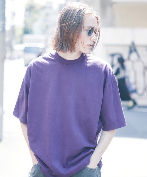LOS ANGELES APPAREL(ロサンゼルスアパレル)の「【Los Angeles Apparel /ロサンゼルス アパレル】6.5 oz S/S GarmentDye T-Shirt 1801GD ヘビーウェイト Tシャツ MADE IN USA(Tシャツ/カットソー・メンズ・クリアブルー/アーミー/ブラック/アッシュグレー/ダークブラウン/ライトグリーン/ブラック系その他/カーキブラウン/パープル系その他/ライトグレー/オレンジ/ネイビー/ホワイト/パープル・MEDIUM/XX-LARGE/X-LARGE/LARGE/SMALL)」の12枚目の写真