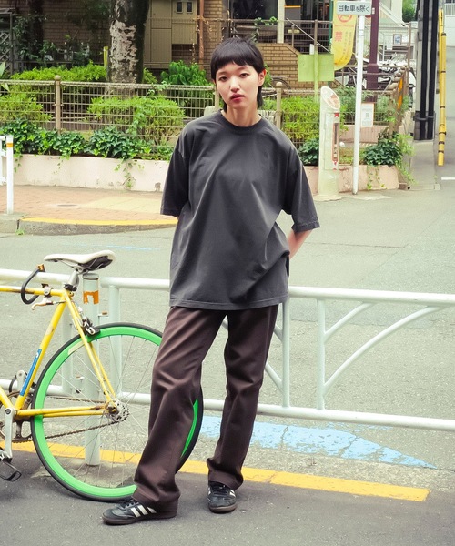 LOS ANGELES APPAREL(ロサンゼルスアパレル)の「【Los Angeles Apparel /ロサンゼルス アパレル】6.5 oz S/S GarmentDye T-Shirt 1801GD ヘビーウェイト Tシャツ MADE IN USA(Tシャツ/カットソー・メンズ・クリアブルー/アーミー/ブラック/アッシュグレー/ダークブラウン/ライトグリーン/ブラック系その他/カーキブラウン/パープル系その他/ライトグレー/オレンジ/ネイビー/ホワイト/パープル・MEDIUM/XX-LARGE/X-LARGE/LARGE/SMALL)」の17枚目の写真