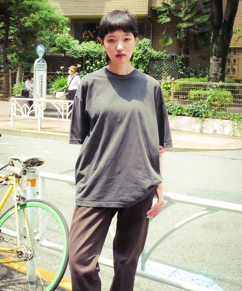 LOS ANGELES APPAREL(ロサンゼルスアパレル)の「【Los Angeles Apparel /ロサンゼルス アパレル】6.5 oz S/S GarmentDye T-Shirt 1801GD ヘビーウェイト Tシャツ MADE IN USA(Tシャツ/カットソー・メンズ・クリアブルー/アーミー/ブラック/アッシュグレー/ダークブラウン/ライトグリーン/ブラック系その他/カーキブラウン/パープル系その他/ライトグレー/オレンジ/ネイビー/ホワイト/パープル・MEDIUM/XX-LARGE/X-LARGE/LARGE/SMALL)」の21枚目の写真