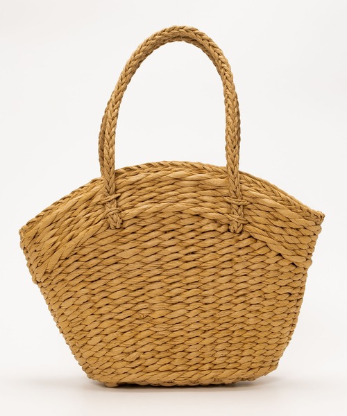 SVEC（シュベック）の「ドット柄×雑材 かごバッグ（かごバッグ・レディース・ベージュ/ホワイト・FREE）」の8枚目の写真