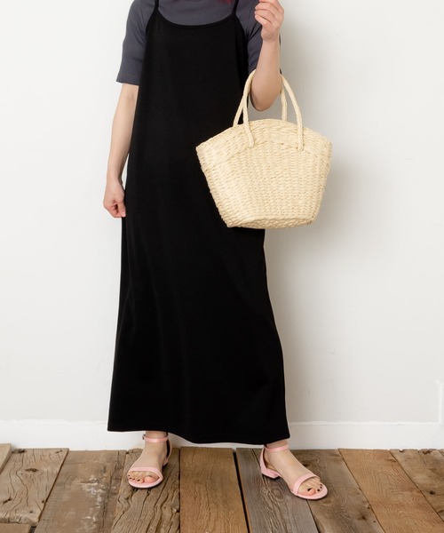 SVEC（シュベック）の「ドット柄×雑材 かごバッグ（かごバッグ・レディース・ベージュ/ホワイト・FREE）」の13枚目の写真