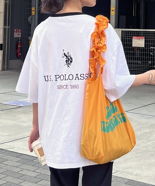 U.S. POLO ASSN.（ユーエスポロアッスン）の「バック刺繍T（Tシャツ/カットソー・メンズ・グリーン/ブラック/ホワイト/ホワイト系その他・MEDIUM/LARGE）」の2枚目の写真